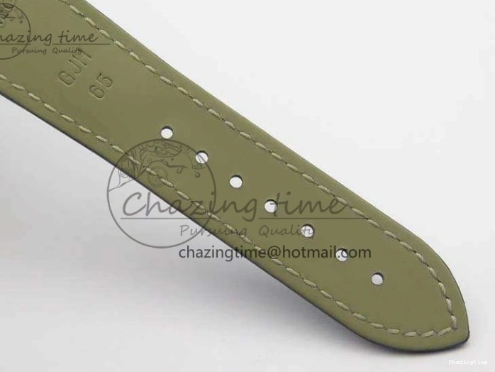 0308 MoistureWicking De Ville Chronograph SS OMF 1:1 Best Edition Blue Dial On Blue Leather Strap A 8110